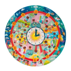 Eeboo Around The Clock 25-Piece Giant Jigsaw Puzzle For Kids -Hallmark Shop Around the Clock 25Piece Giant Jigsaw Puzzle PZCLK 02