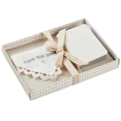 Hallmark Commemorative Handkerchief And First Bible Set -Hallmark Shop Babys First Bible Book and Handkerchief Set 1BBY4787 05