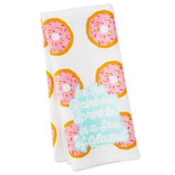 Hallmark Be The Rainbow Sprinkle Donut Tea Towel