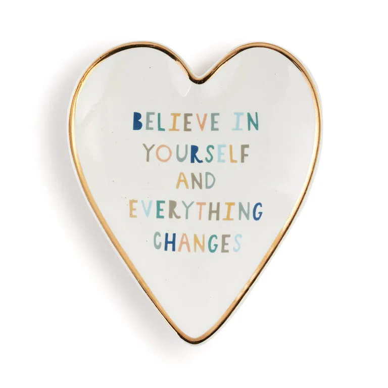 Demdaco Believe In Yourself Art Heart Trinket Dish 1 Demdaco Believe In Yourself Art Heart Trinket Dish