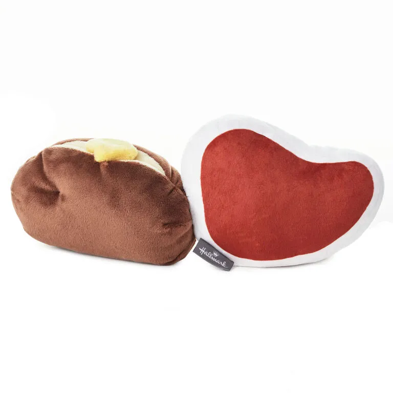 Hallmark Better Together Steak And Potato Magnetic Plush, 4.25" 2 Hallmark Better Together Steak And Potato Magnetic Plush, 4.25" - Image 2