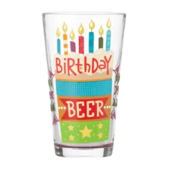 Lolita Birthday Beer Handpainted Pint Glass, 16 Oz.