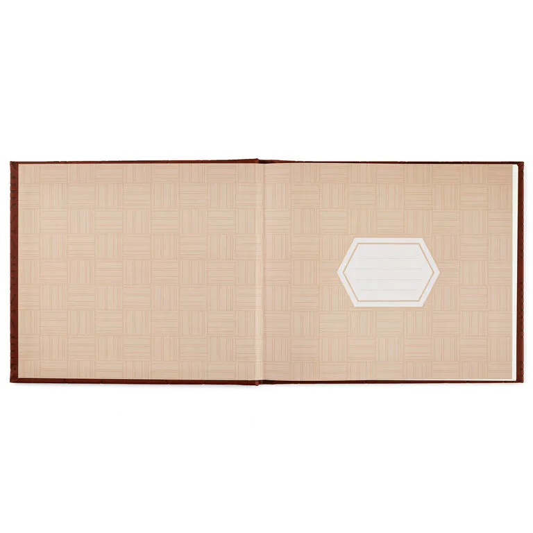 Hallmark Brown Hexagonal Pattern Guest Book 2 Hallmark Brown Hexagonal Pattern Guest Book - Image 2