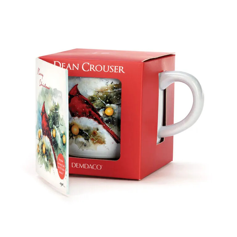 Cardinal On Snow Frosted Branch Mug And Matching Card 3 Cardinal On Snow Frosted Branch Mug And Matching Card - Image 3