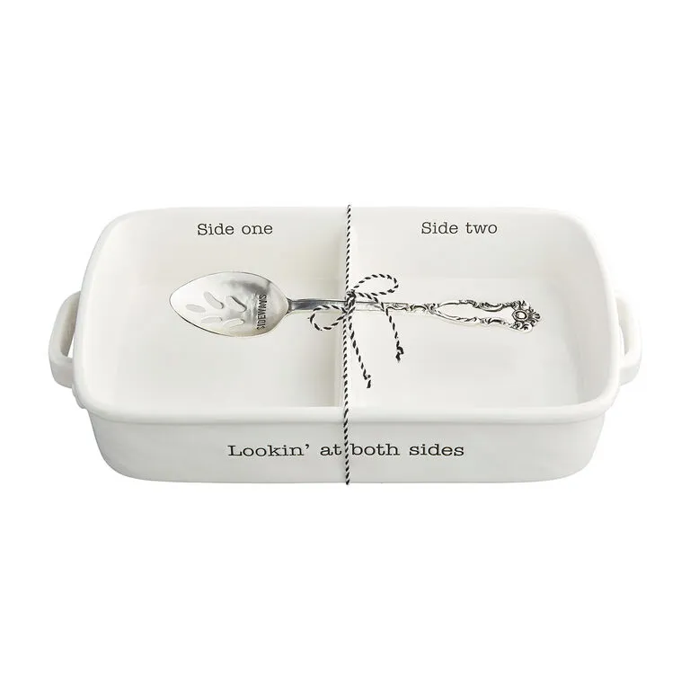 Mud Pie Side Serving Dish And Spoon, Set Of 2 1 Mud Pie Side Serving Dish And Spoon, Set Of 2