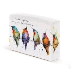 Hallmark Shop -Hallmark Shop Colorful Hummingbirds Illustration on Ceramic Block 1004610091 02
