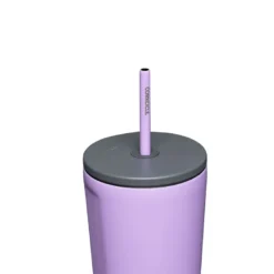 Corkcicle Sun-Soaked Lilac Stainless Steel Tumbler, 24oz. -Hallmark Shop Corkcicle Lilac Tumbler With Lid and Straw 2224SSL 03