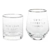 Hallmark Lowball And Stemless Wine Glass, Set Of 2