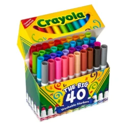 Crayola Washable Markers, 40-Count -Hallmark Shop Crayola Big 40 Box of Washable Markers 587858 02
