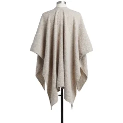 Taupe Remembrance Prayer Shrobe -Hallmark Shop Creamy White and Beige Robe Shawl 1005012882 03