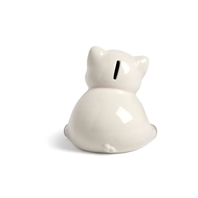 Demdaco Cream Piggy Bank, 6" 2 Demdaco Cream Piggy Bank, 6" - Image 2