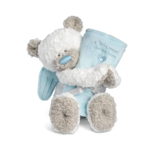 Demdaco Guardian Angel Bear And Blue Blanket, Set Of 2 -Hallmark Shop Demdaco Guardian Angel Bear and Blue Blanket 5004830031 01