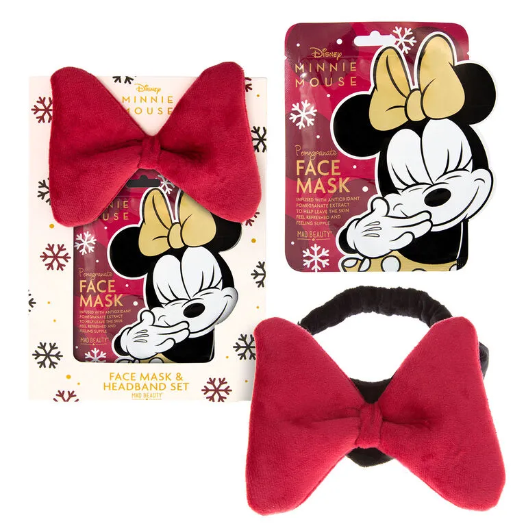 Mad Beauty Disney Minnie Mouse Headband And Face Mask Holiday Set 1 Mad Beauty Disney Minnie Mouse Headband And Face Mask Holiday Set