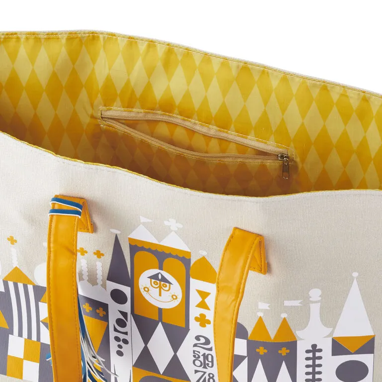 Hallmark Walt Disney World 50th Anniversary "it's A Small World" Canvas Tote Bag 3 Hallmark Walt Disney World 50th Anniversary "it's A Small World" Canvas Tote Bag - Image 3