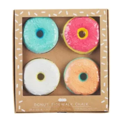 Mud Pie Donut Washable Sidewalk Chalk, 4 Pieces