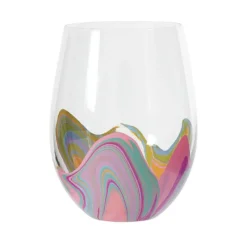 Enesco EttaVee In The Groove Stemless Wine Glass, 18 Oz.