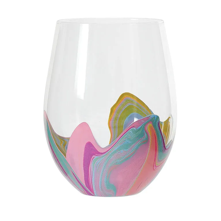 Enesco EttaVee In The Groove Stemless Wine Glass, 18 Oz. 2 Enesco EttaVee In The Groove Stemless Wine Glass, 18 Oz. - Image 2