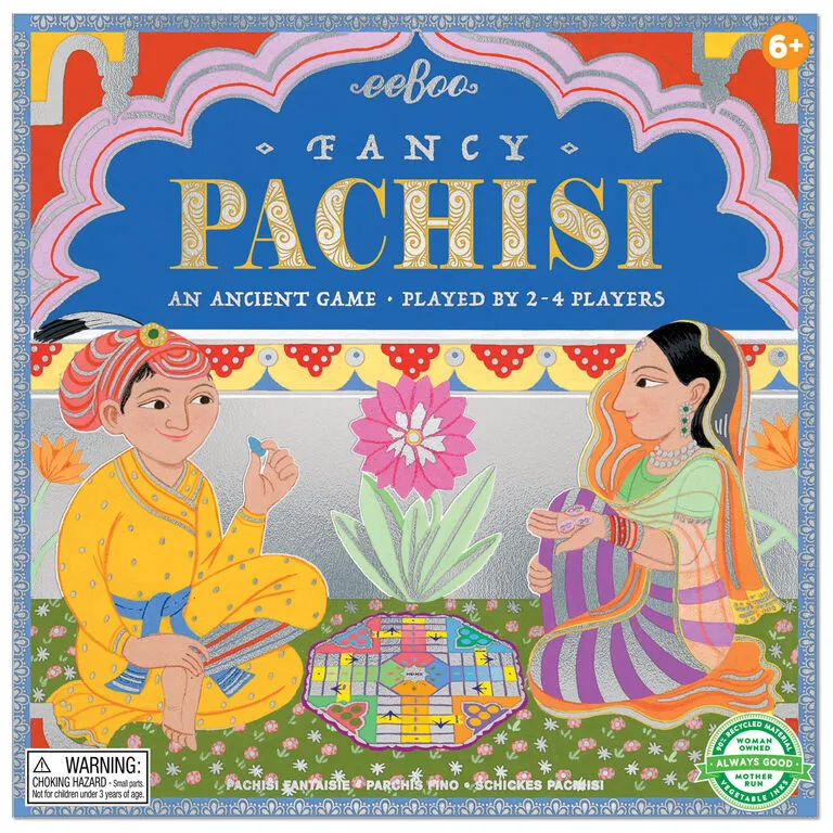 Eeboo Fancy Pachisi Board Game 1 Eeboo Fancy Pachisi Board Game