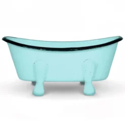 Finchberry Blue Metal Farmhouse Bathtub Soap Dish
