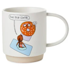 Hallmark Find Your Center Yoga Funny Mug, 16 Oz.