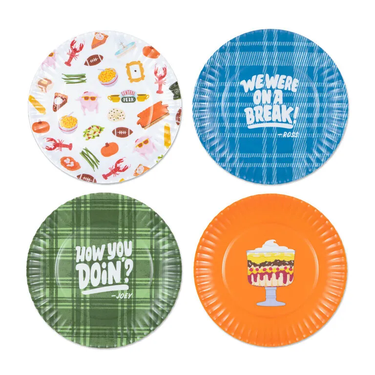 Hallmark Friends Assorted Appetizer Plates, Set Of 4 1 Hallmark Friends Assorted Appetizer Plates, Set Of 4