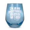 Hallmark Friends Bring On The Food Stemless Wine Glass, 16 Oz.