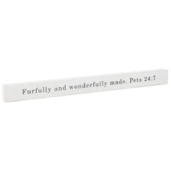 Hallmark Furfully And Wonderfully Made Wood Quote Sign, 23.5x2