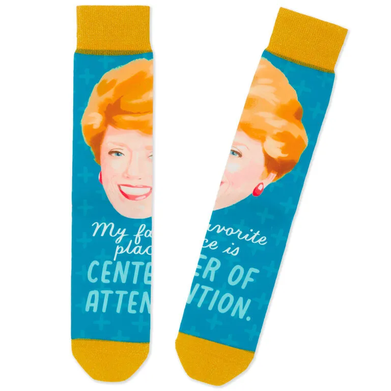Hallmark Blanche The Golden Girls Center Of Attention Novelty Crew Socks 1 Hallmark Blanche The Golden Girls Center Of Attention Novelty Crew Socks