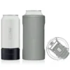 BruMate Matte Gray Stainless Steel 3-in-1 Can Cooler, 12/16 Oz.