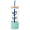 Hallmark Channel Peace & Love Glass Water Bottle With Straw, 22 Oz.