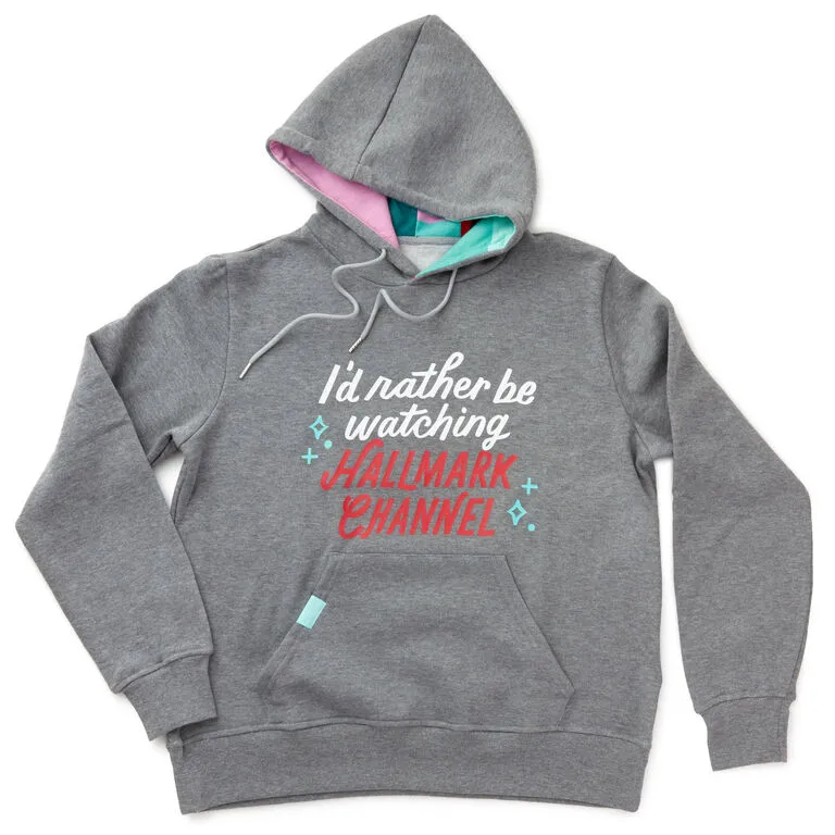 Hallmark Channel Rather Be Watching Sweatshirt Hoodie, X-Large 1 Hallmark Channel Rather Be Watching Sweatshirt Hoodie, X-Large
