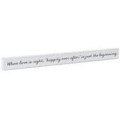 Hallmark Happily Ever After Wood Quote Sign, 23.5x2