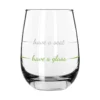 Have A Glass Have A Seat Stemless Wine Glass, 16 Oz.