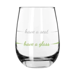 Have A Glass Have A Seat Stemless Wine Glass, 16 Oz.