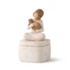 Willow Tree Kindness Girl With Cat Figurine Keepsake Box