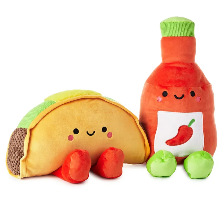 Hallmark Large Better Together Taco And Hot Sauce Magnetic Plush, 16" 1 Hallmark Large Better Together Taco And Hot Sauce Magnetic Plush, 16"