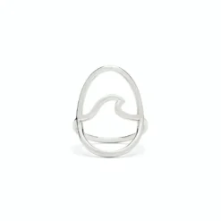 Pura Vida Statement Wave Silver Ring, Size 6