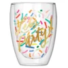 Let's Party Double-Wall Confetti Stemless Glass, 10 Oz.