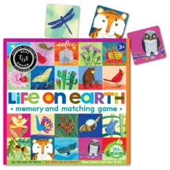 Eeboo Life On Earth Memory And Matching Game -Hallmark Shop Life On Earth Memory and Matching Childrens Game MGLOE3 02
