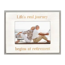 Malden Life's Journey Begins At Retirement Wood Picture Frame, 4x6
