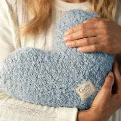 Demdaco Soft Blue Giving Heart Pillow -Hallmark Shop Light Blue Weighted Heart Pillow 1004440133 03