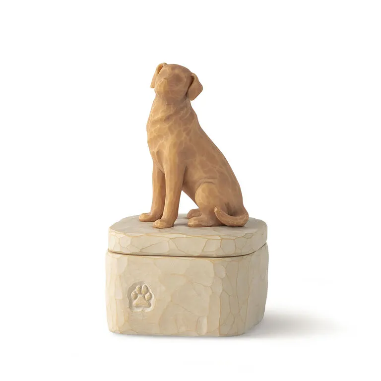 Willow Tree Light Brown Dog Figurine Keepsake Box 1 Willow Tree Light Brown Dog Figurine Keepsake Box
