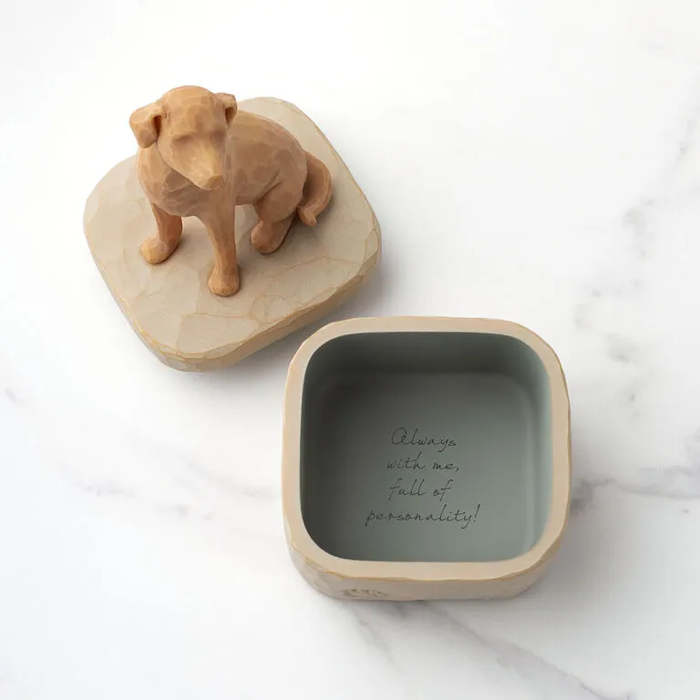 Willow Tree Light Brown Dog Figurine Keepsake Box 2 Willow Tree Light Brown Dog Figurine Keepsake Box - Image 2