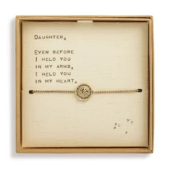 Demdaco Linked Hearts Charm Dear You Daughter Bracelet -Hallmark Shop Linked Hearts Gold Charm Bracelet 1008060003 03