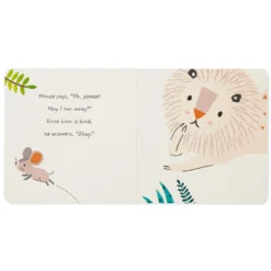 Hallmark The Lion And The Mouse Board Book And Lion Lovey Blanket Set -Hallmark Shop Lion Lovey Blanket Lion Mouse Kindness Board Book Set 1BBY4783 05