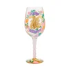 Lolita Happy 70th Birthday Handpainted Wine Glass, 15 Oz.