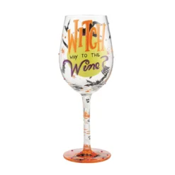 Enesco Lolita Witch Way To The Wine Glass, 15 Oz.