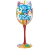 Enesco Lolita You're The Best Handpainted Wine Glass, 15 Oz.