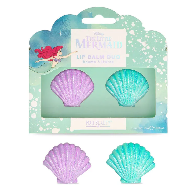 Mad Beauty Disney The Little Mermaid Shell Lip Balms, Set Of 2 1 Mad Beauty Disney The Little Mermaid Shell Lip Balms, Set Of 2