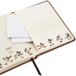 Hallmark Disney Mickey Mouse Brown Faux Leather Journal -Hallmark Shop Mickey Mouse Drawings Brown Faux Leather Notebook 5HWJ6940 04